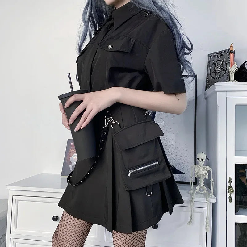 High-waisted miniskirt