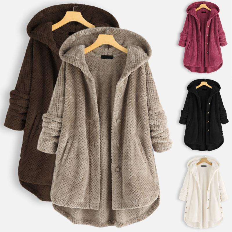 GR | Stylische, Superweiche Fleece-Kapuzenjacke