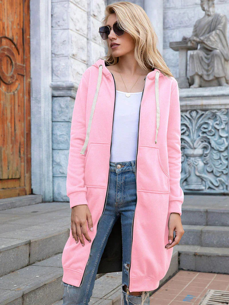 GR | Long, stylish sweatshirt jacket