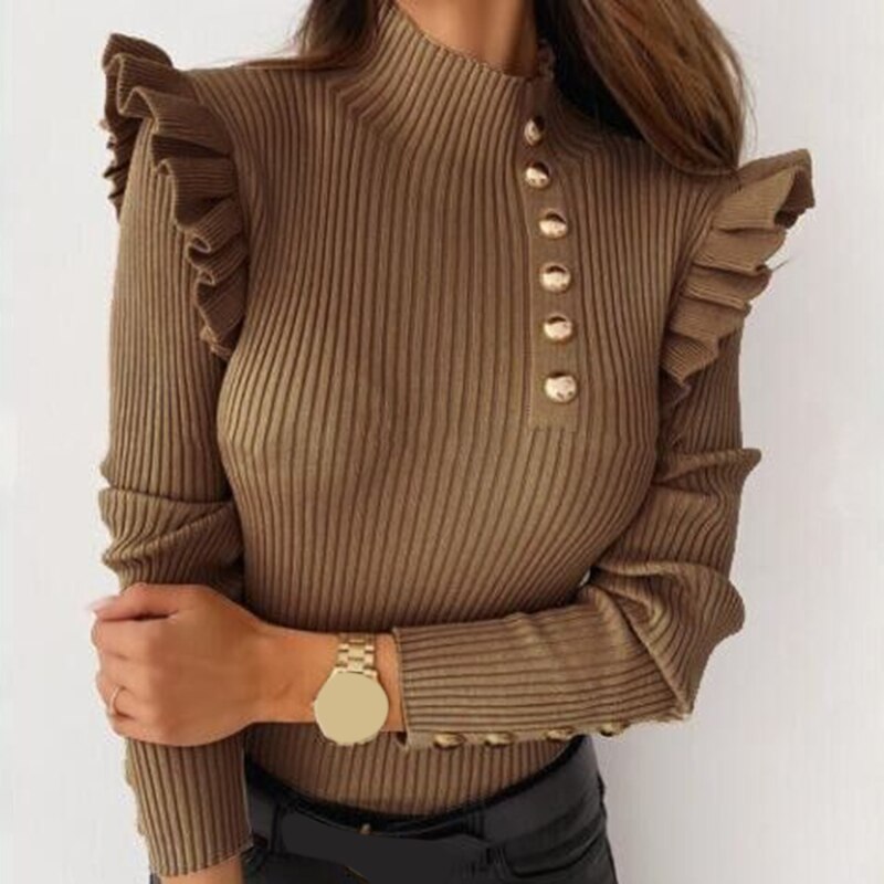 GR | Sweater Mit Rüschendruck