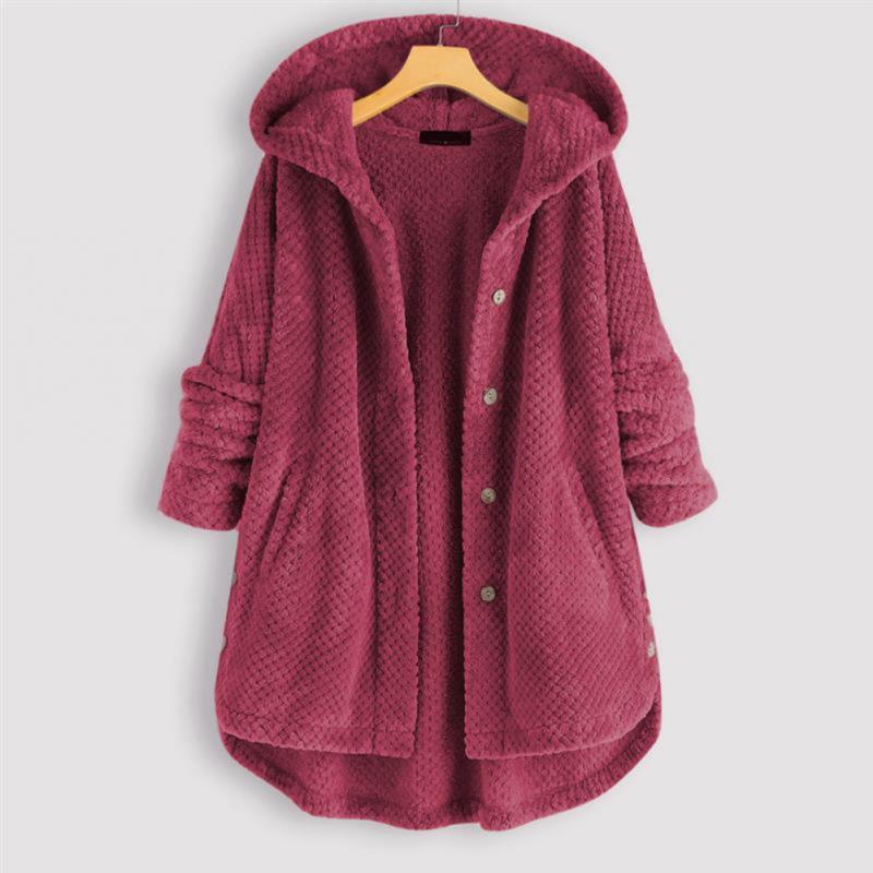 GR | Stylische, Superweiche Fleece-Kapuzenjacke
