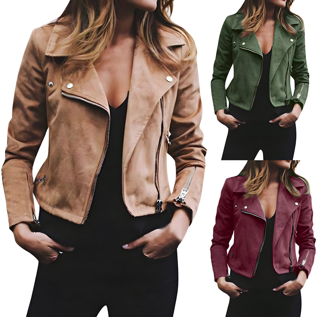 GR - Women's biker jacket for an elegant winter style