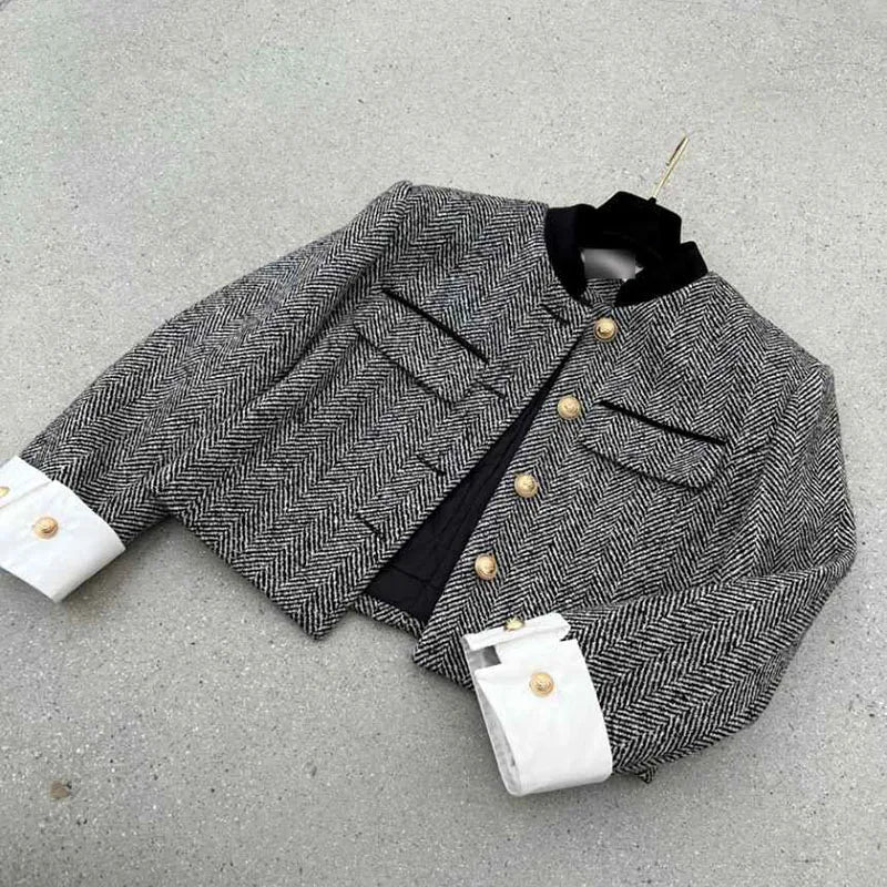 in spring style with stylish buttons