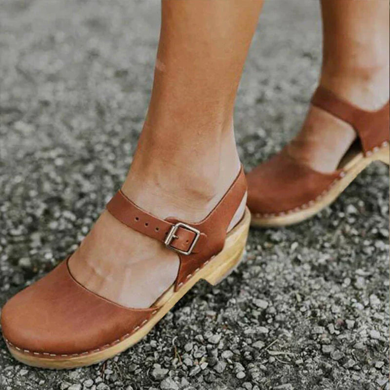 GR | Orthopedic Brown Wedge Sandals