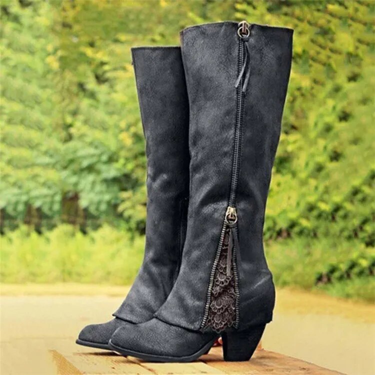 GR - Vintage high heel boots with chunky heels