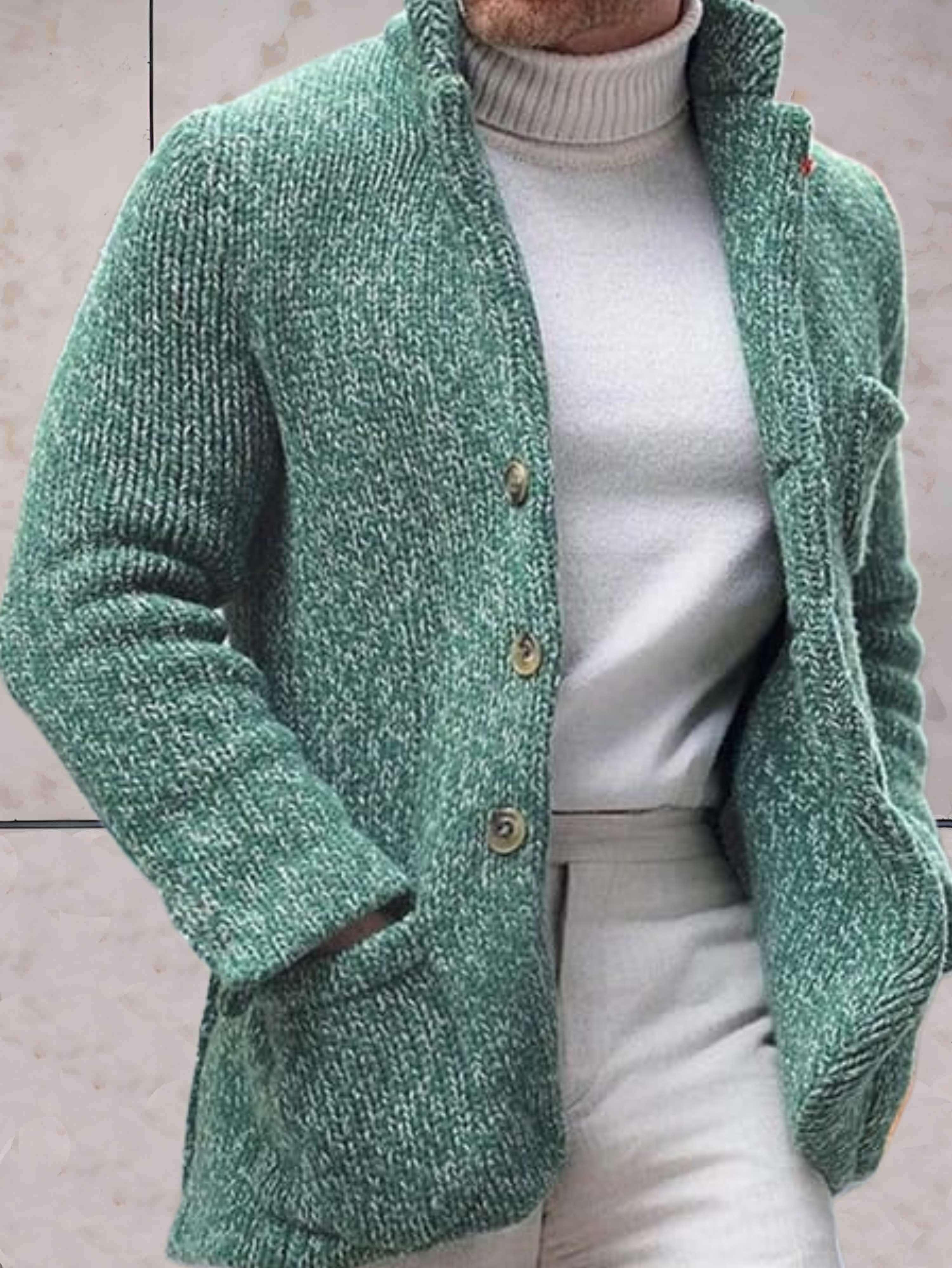 GR - Lässige Strickjacke mit hohem Ausschnitt