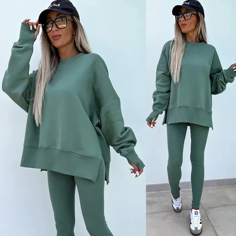 GR | Cozy oversized sweatshirt and leggings set