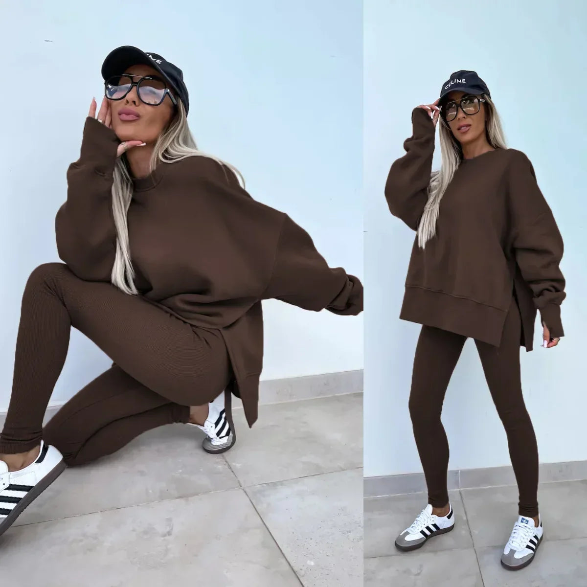 GR | Cozy oversized sweatshirt and leggings set