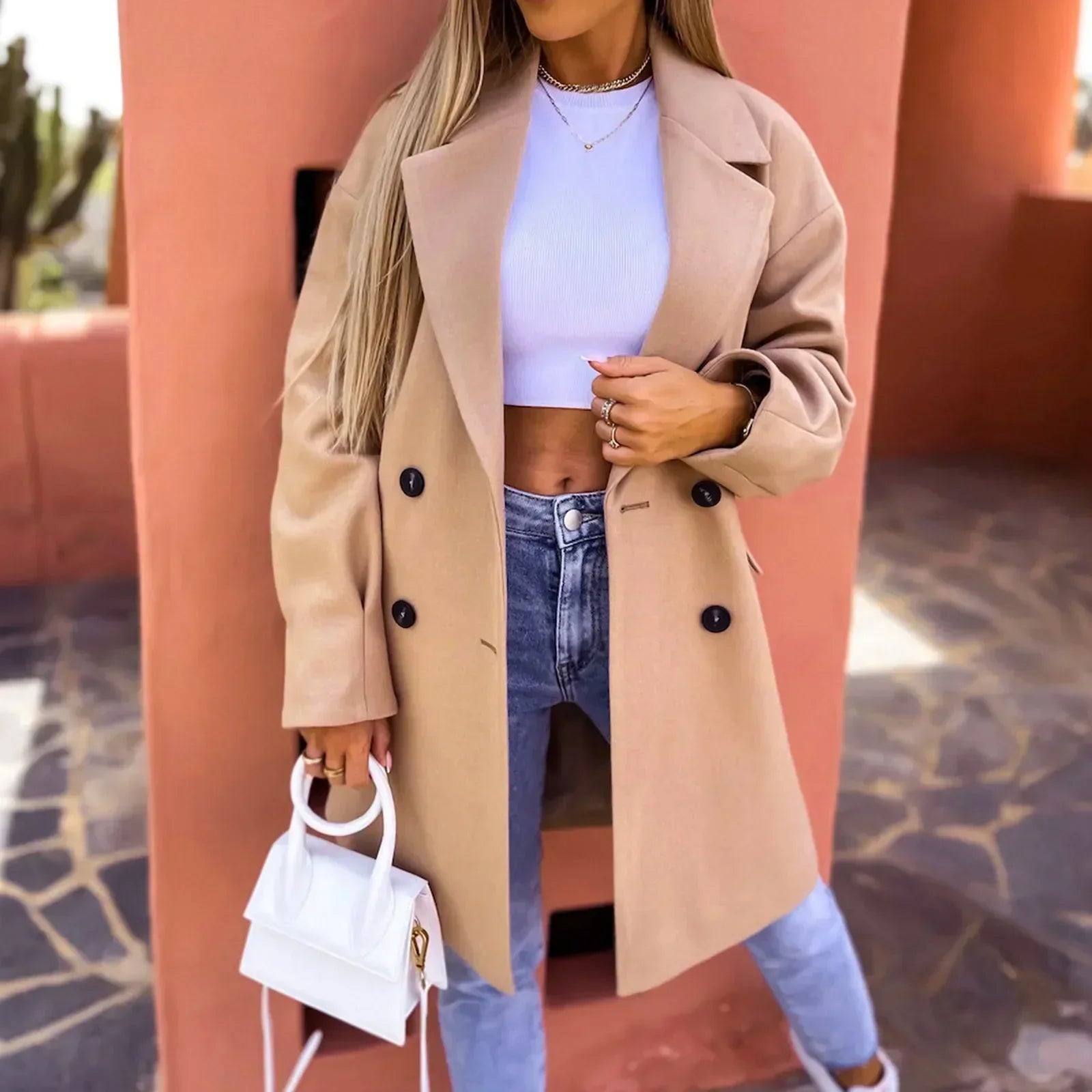 GR - Stylish mid-length trench coat