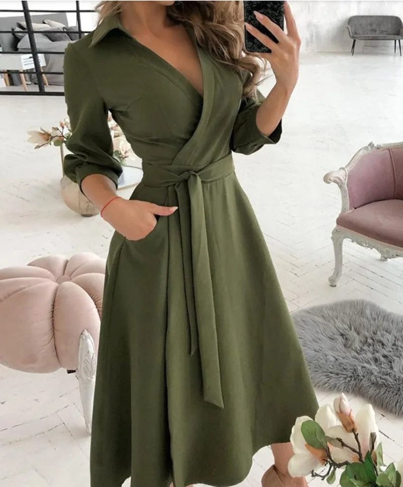 GR | Midi Kleid Elegantes Design Formelle & Abendmode