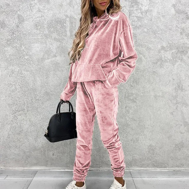 GR | Luxury Velvet Jumper and Jogging Pants Set