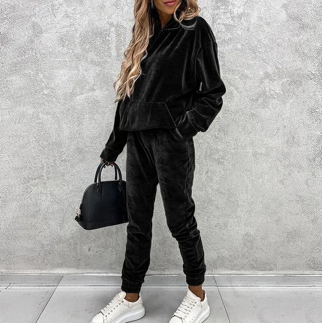 GR | Luxury Velvet Jumper and Jogging Pants Set
