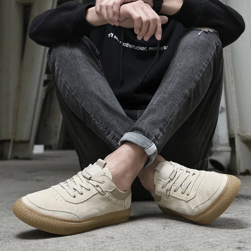 GR | Suede Sneakers with Textured Sole