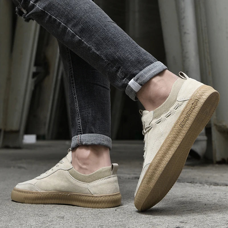GR | Suede Sneakers with Textured Sole