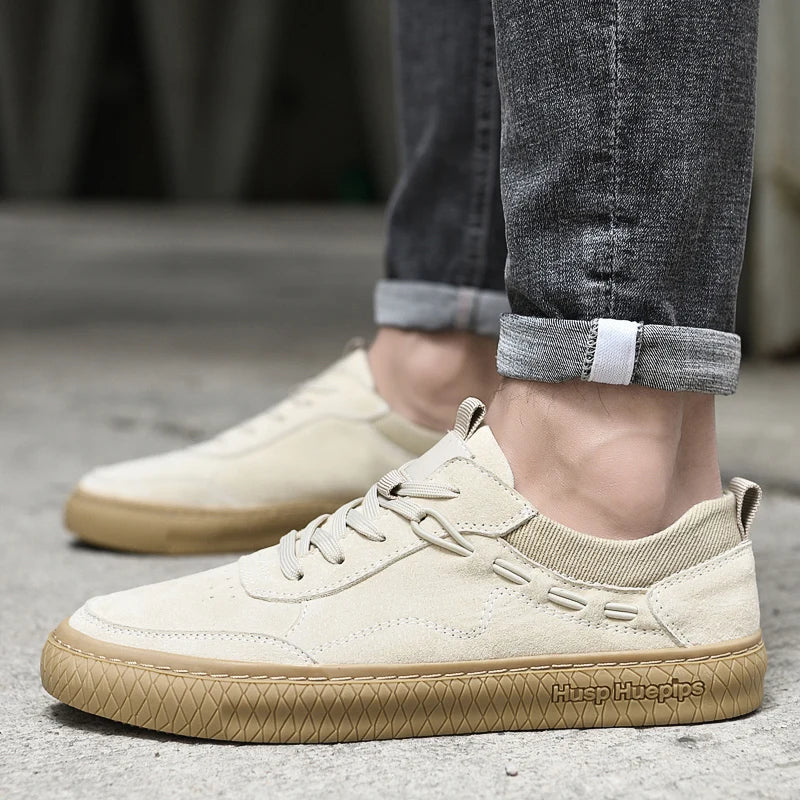 GR | Suede Sneakers with Textured Sole