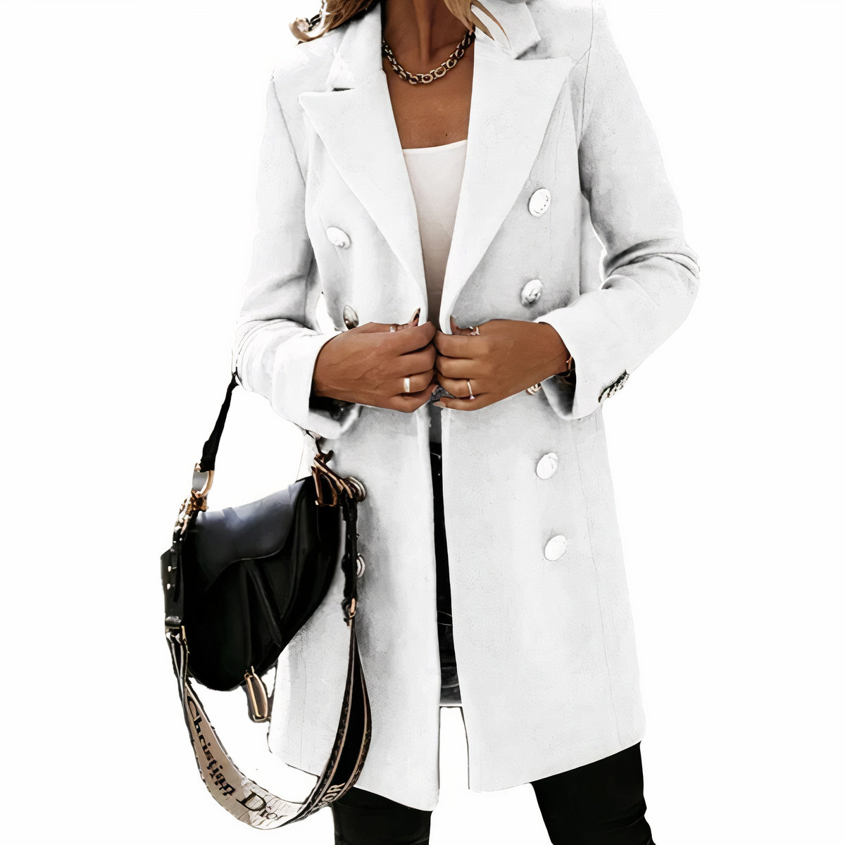 GR | Elegant long trench coat for women