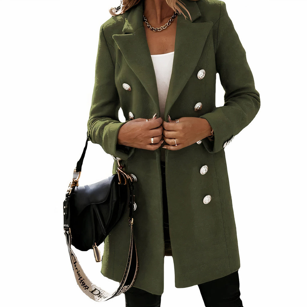GR | Elegant long trench coat for women