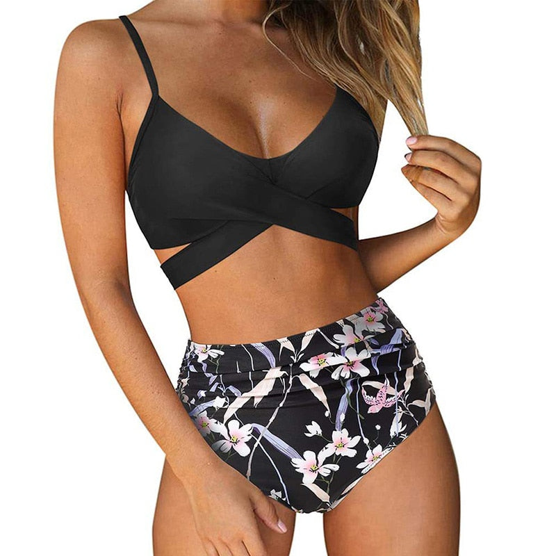 GR | Colorful high-waisted bikini for women 