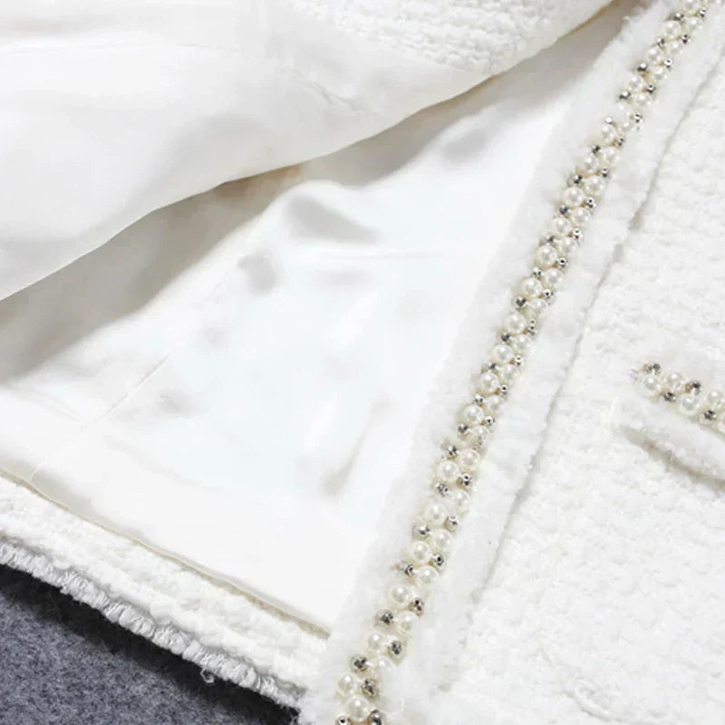 GR | White Tweed Jacket For Women