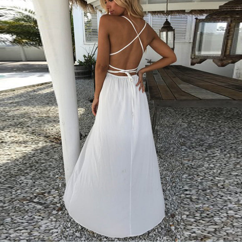 GR | Spitzen Boho Fließkleid