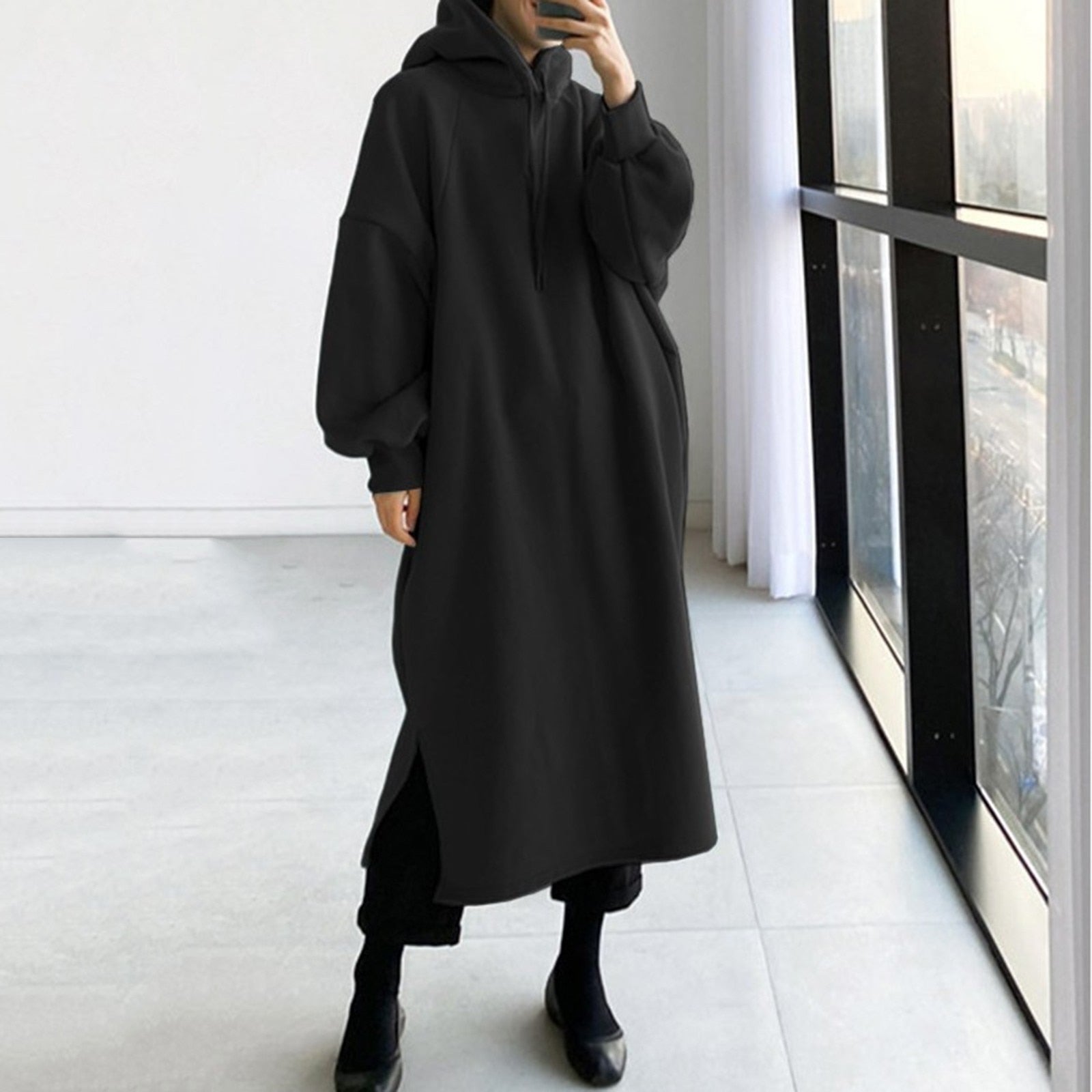 GR | Casual long-sleeved hoodie with hood