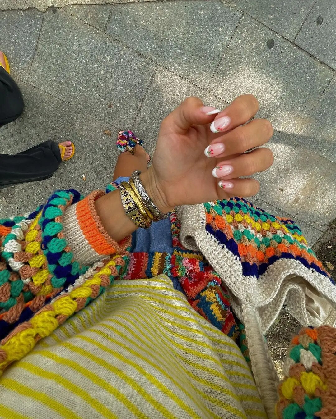 GR | Damen Boho Strickjacke