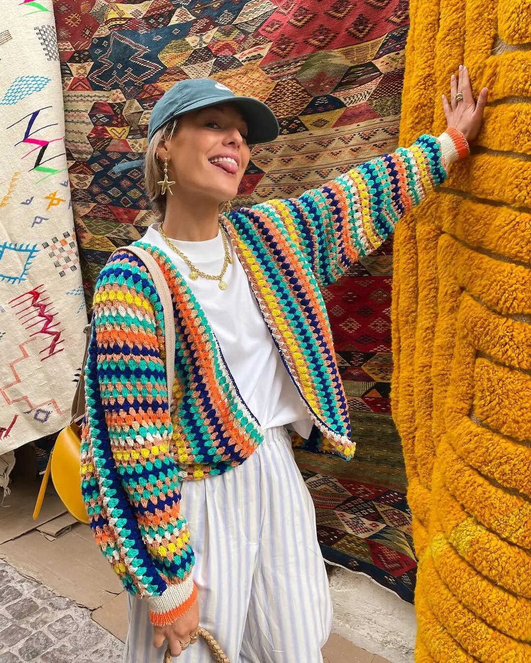 GR | Damen Boho Strickjacke