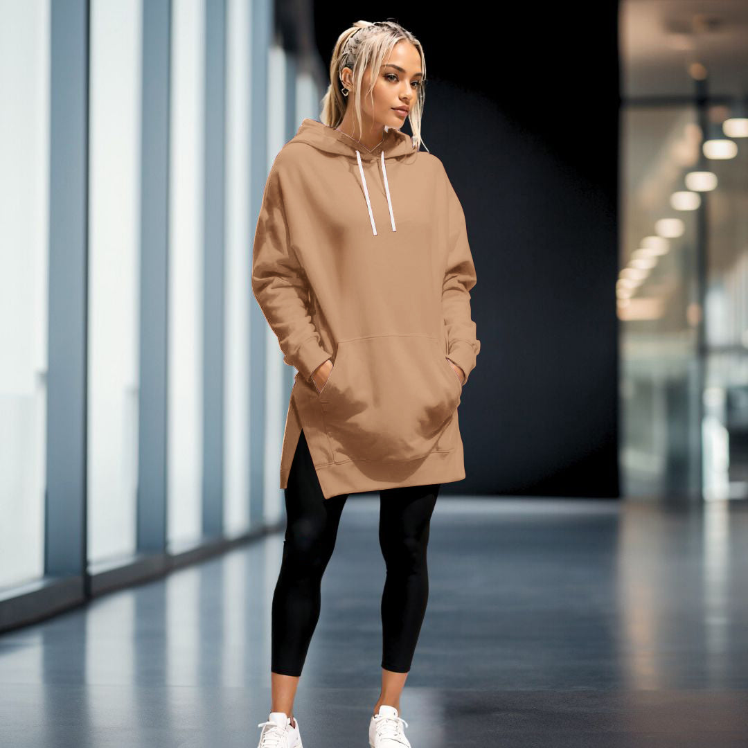 GR | Elegantes Oversized-Kleid mit Kapuze