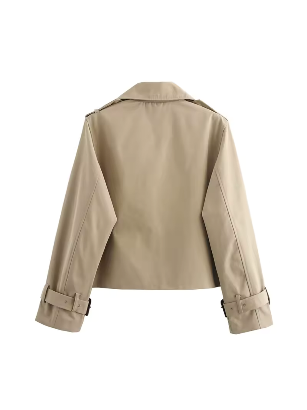 GR | Double-breasted versatile short trench coat