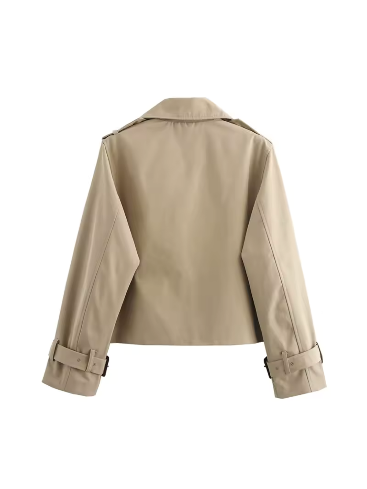 GR | Double-breasted versatile short trench coat