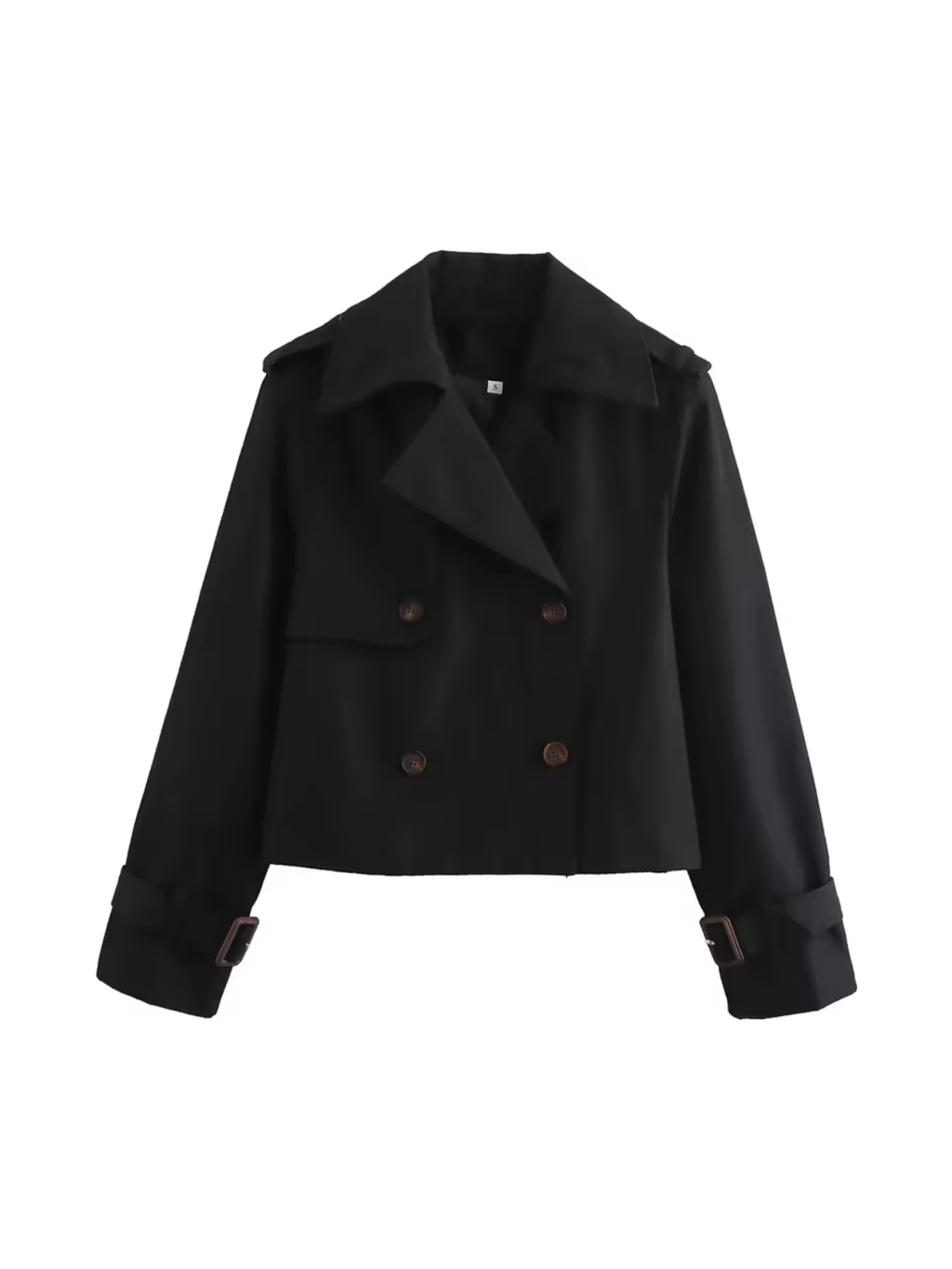 GR | Double-breasted versatile short trench coat