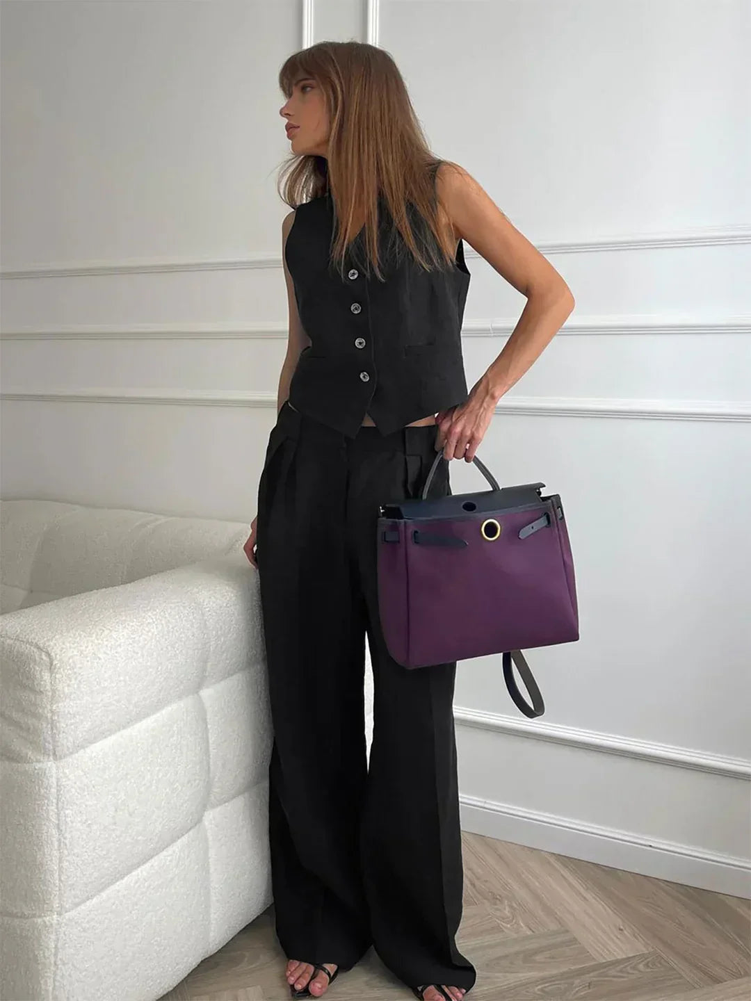 GR | Stylish cotton and linen trouser set