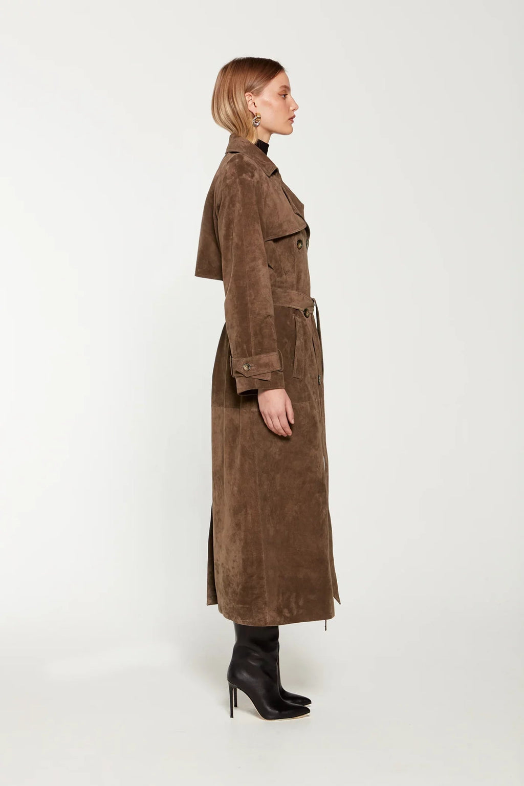 GR | Women's winter coat made of faux suede 