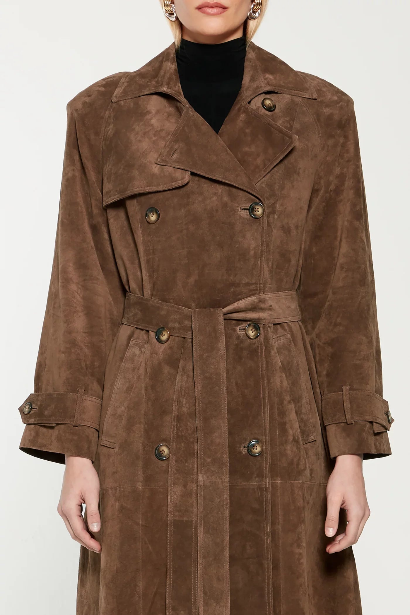 GR | Women's winter coat made of faux suede 