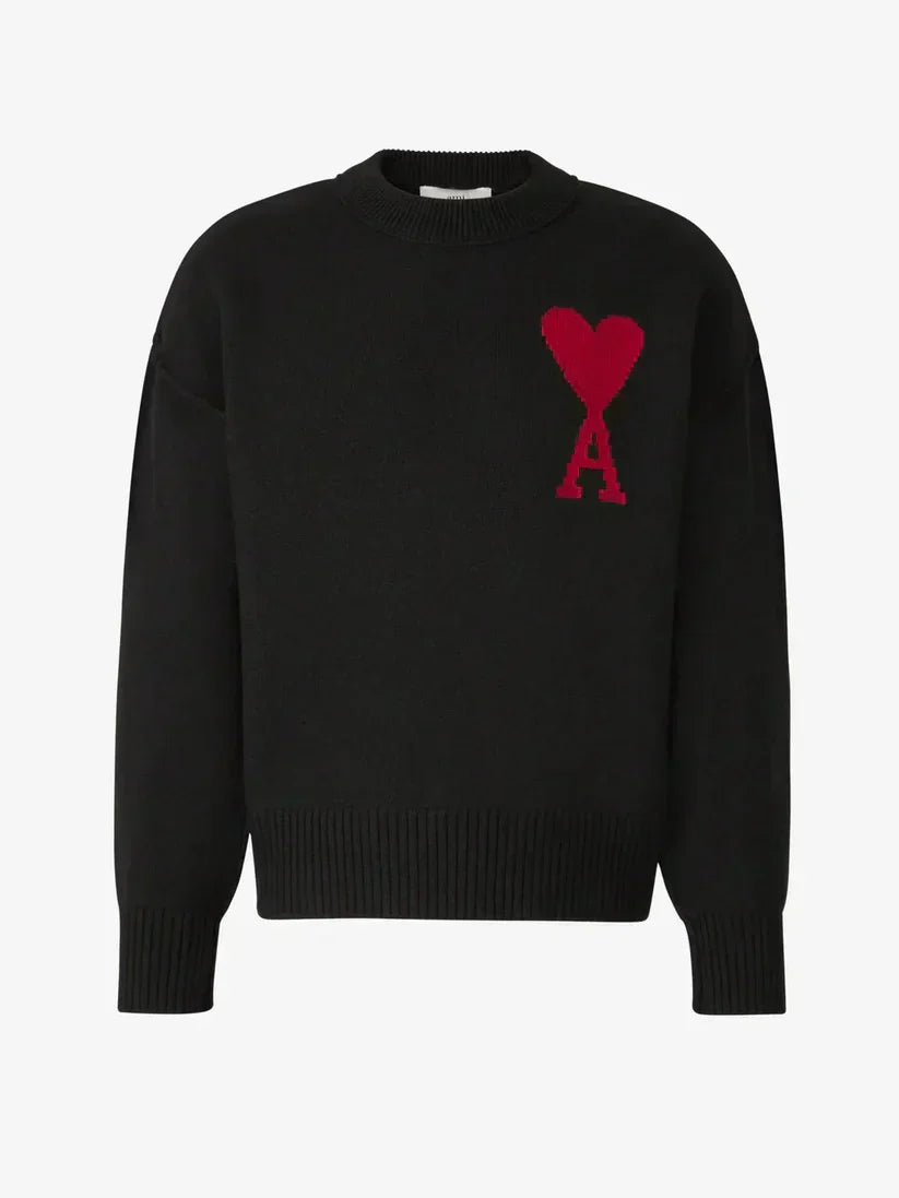 GR | Luxuriöser Rundhalsausschnitt Herzmuster Pullover mit Langen Ärmeln