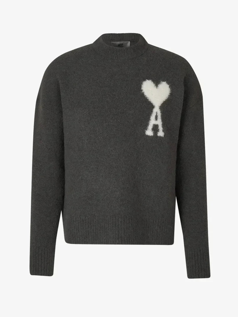 GR | Luxuriöser Rundhalsausschnitt Herzmuster Pullover mit Langen Ärmeln