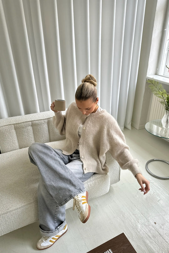 GR | Strick Frauen Strickjacke Mit Knöpfen