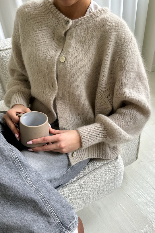 GR | Strick Frauen Strickjacke Mit Knöpfen