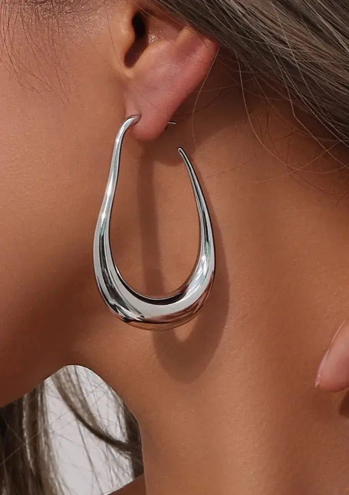 GR | Minimalist Island Earrings in Silver