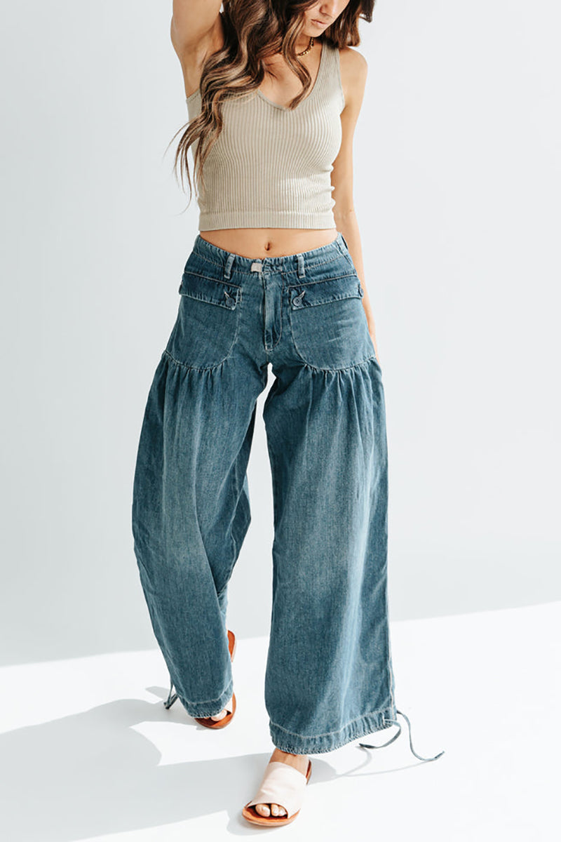 GR | Taschen Schnürung Ballon Jeans