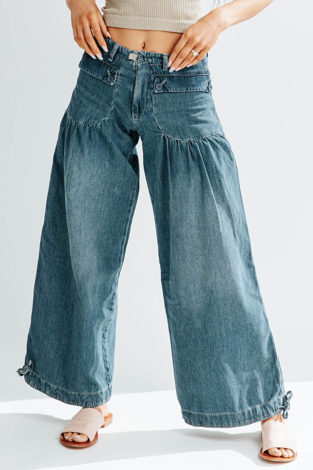 GR | Taschen Schnürung Ballon Jeans