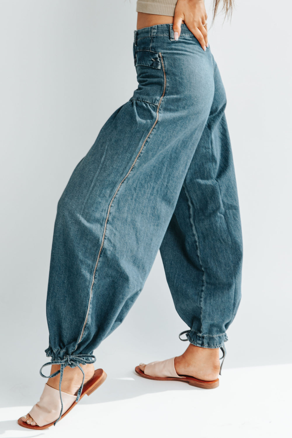 GR | Taschen Schnürung Ballon Jeans
