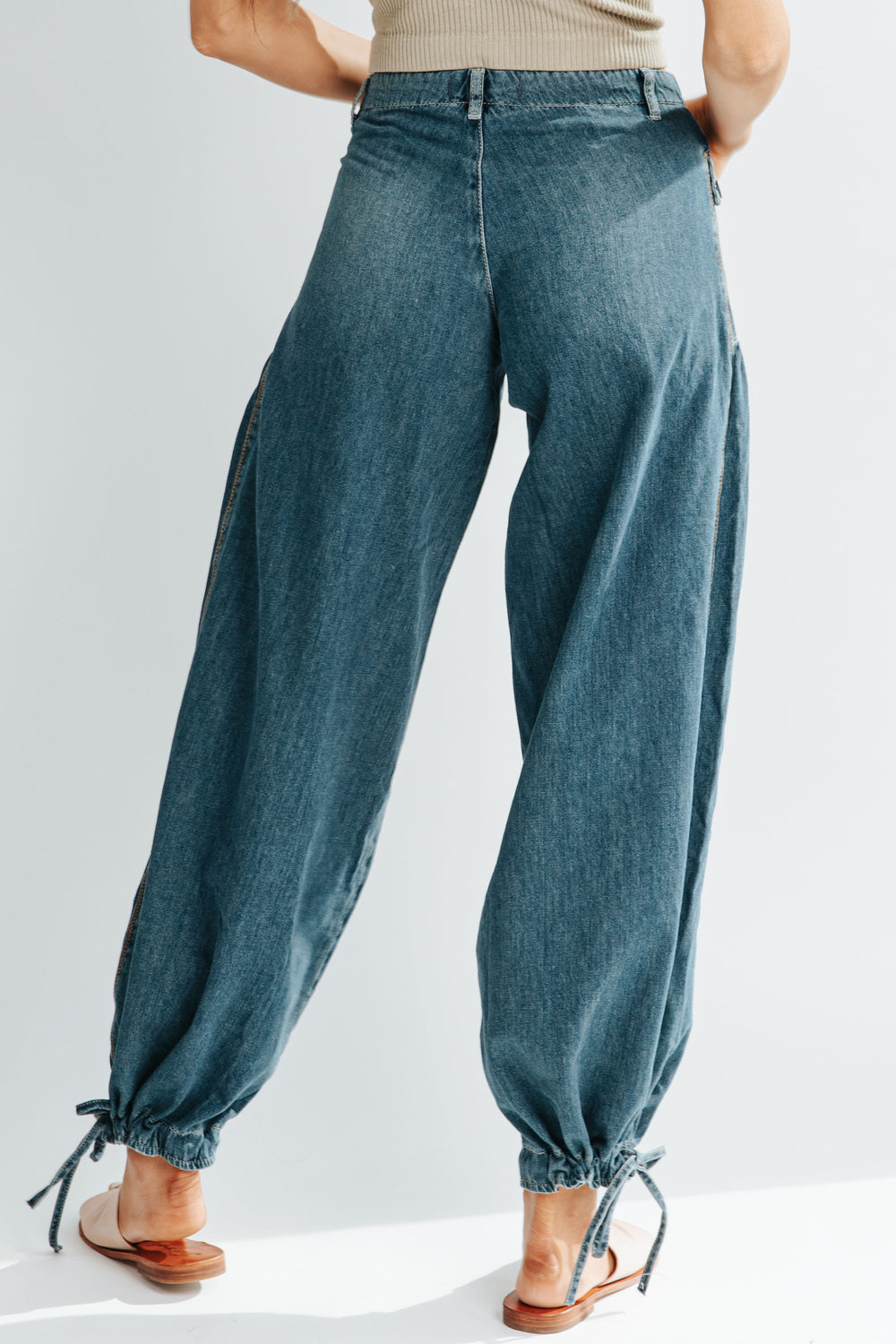 GR | Taschen Schnürung Ballon Jeans