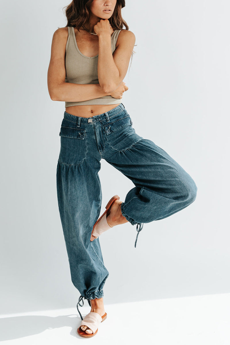 GR | Taschen Schnürung Ballon Jeans