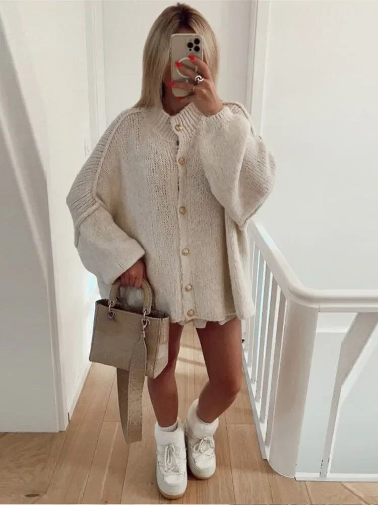 GR | Übergroßer Strickjacke Für Damen