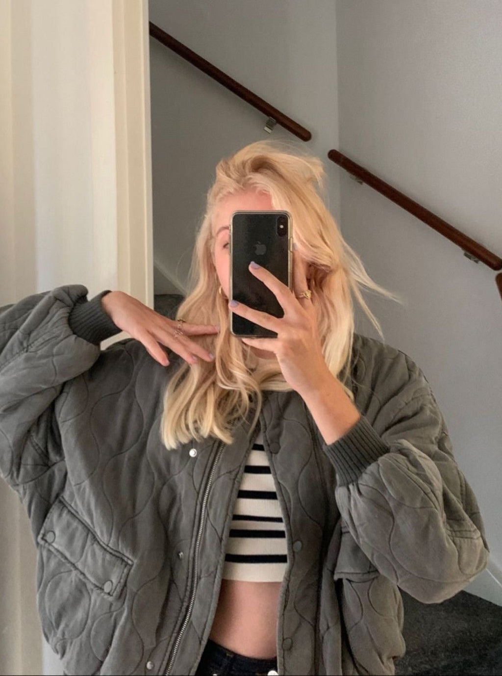 GR | Padded bomber jacket