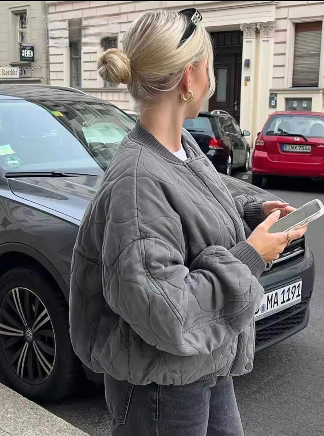 GR | Padded bomber jacket