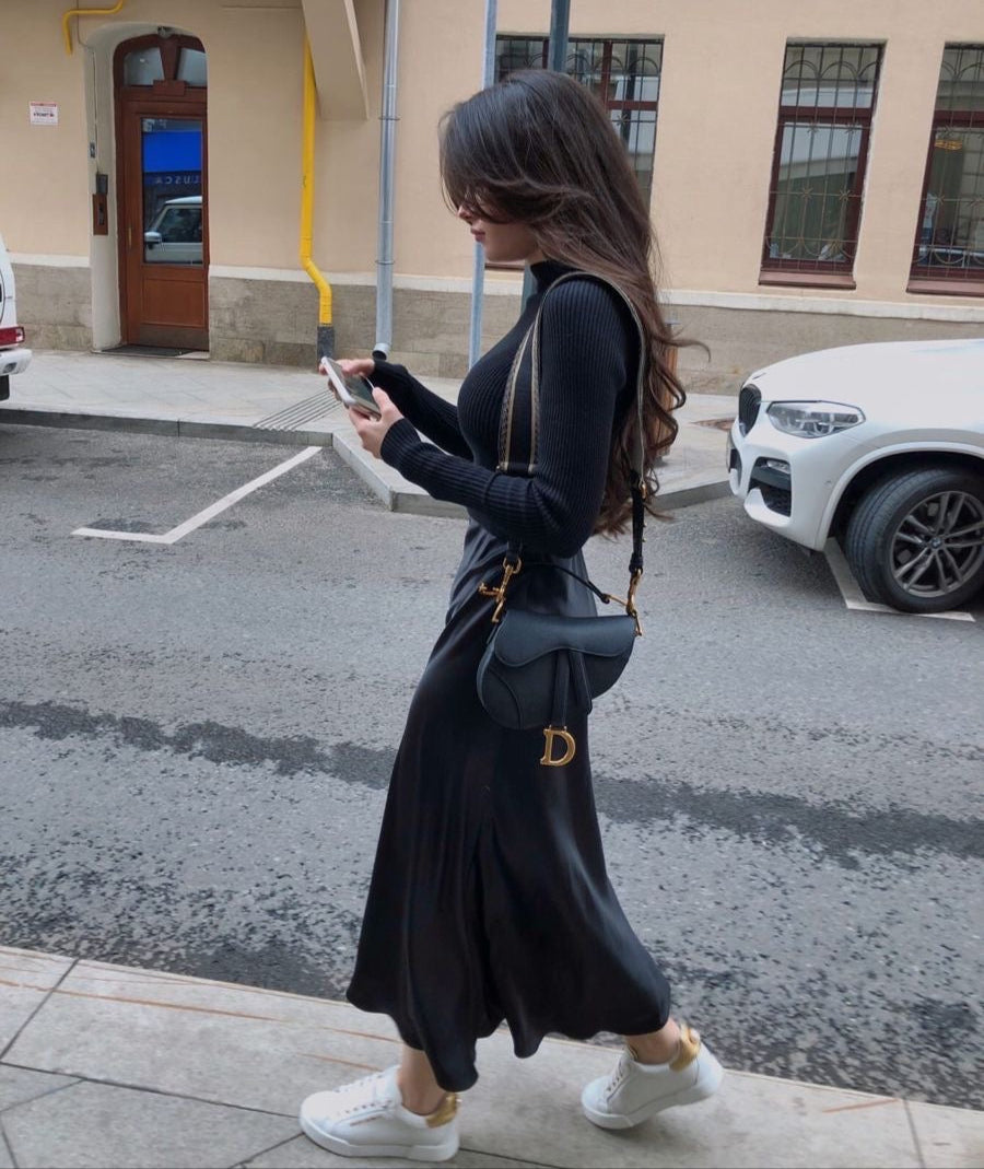 GR | Satin Maxi Skirt for Women