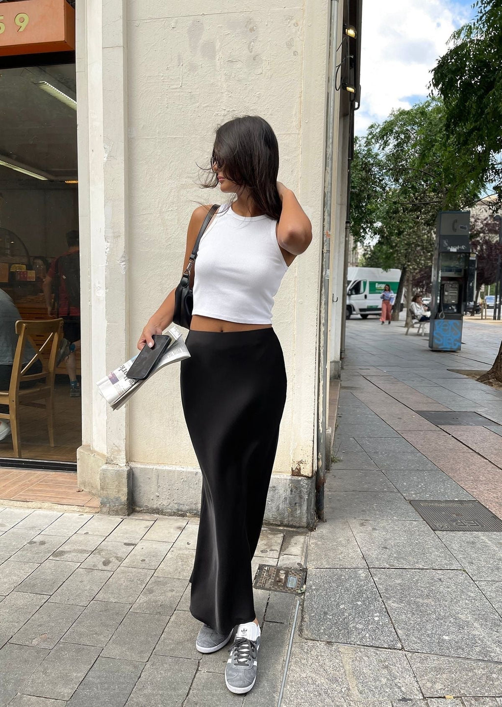 GR | Satin Maxi Skirt for Women