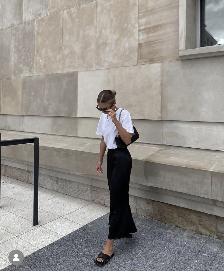GR | Satin Maxi Skirt for Women